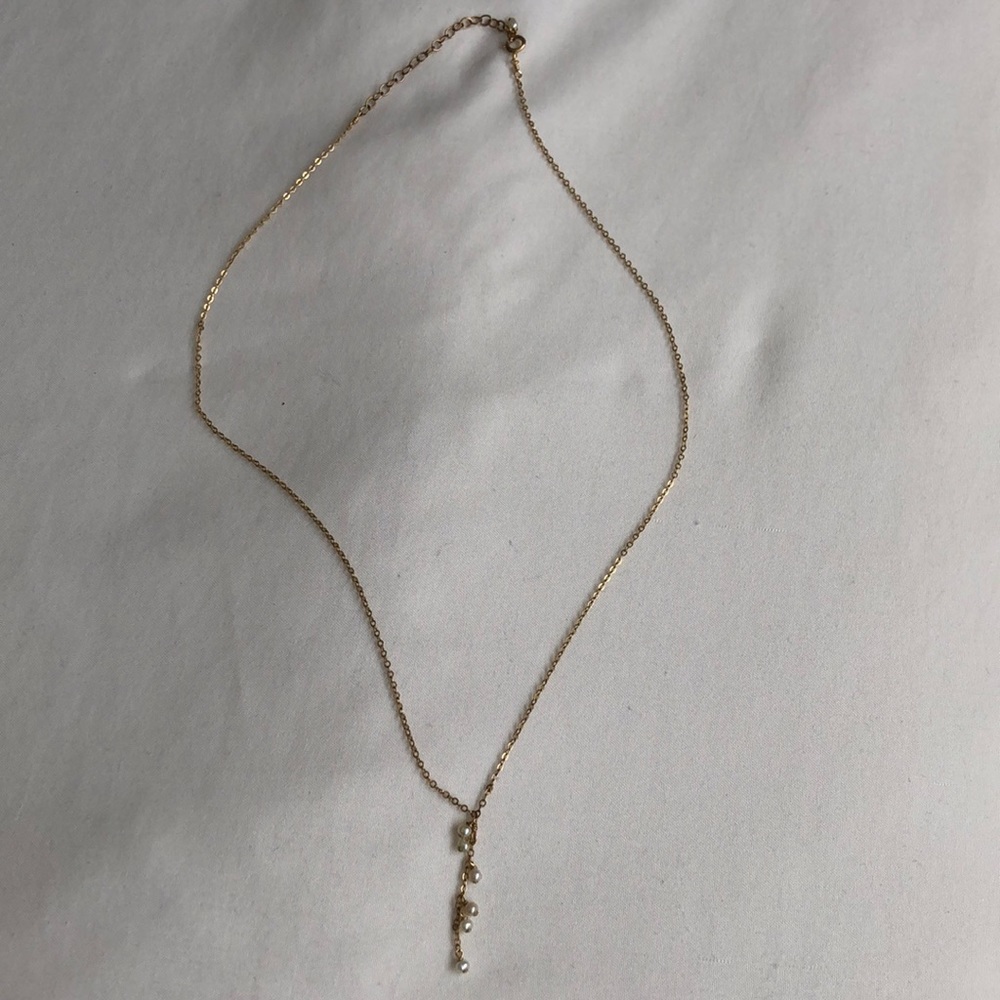 DOGEARED Gold + Pearl Necklace